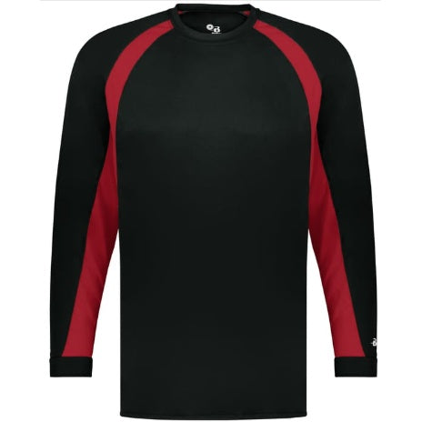 Black/Red Long Sleeve Hook T-Shirt