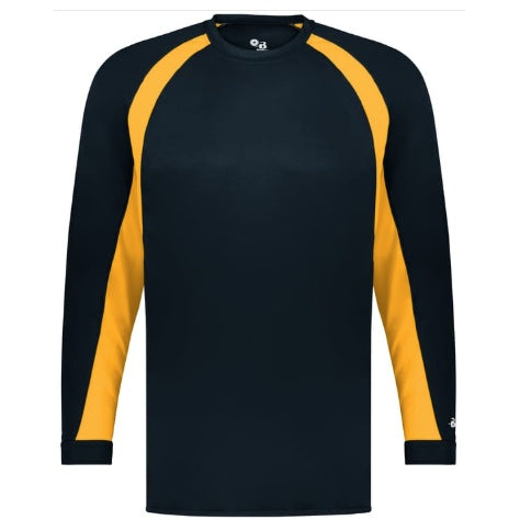 Navy/Gold Long Sleeve Hook T-Shirt