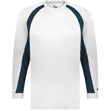 White/Navy Long Sleeve Hook T-Shirt