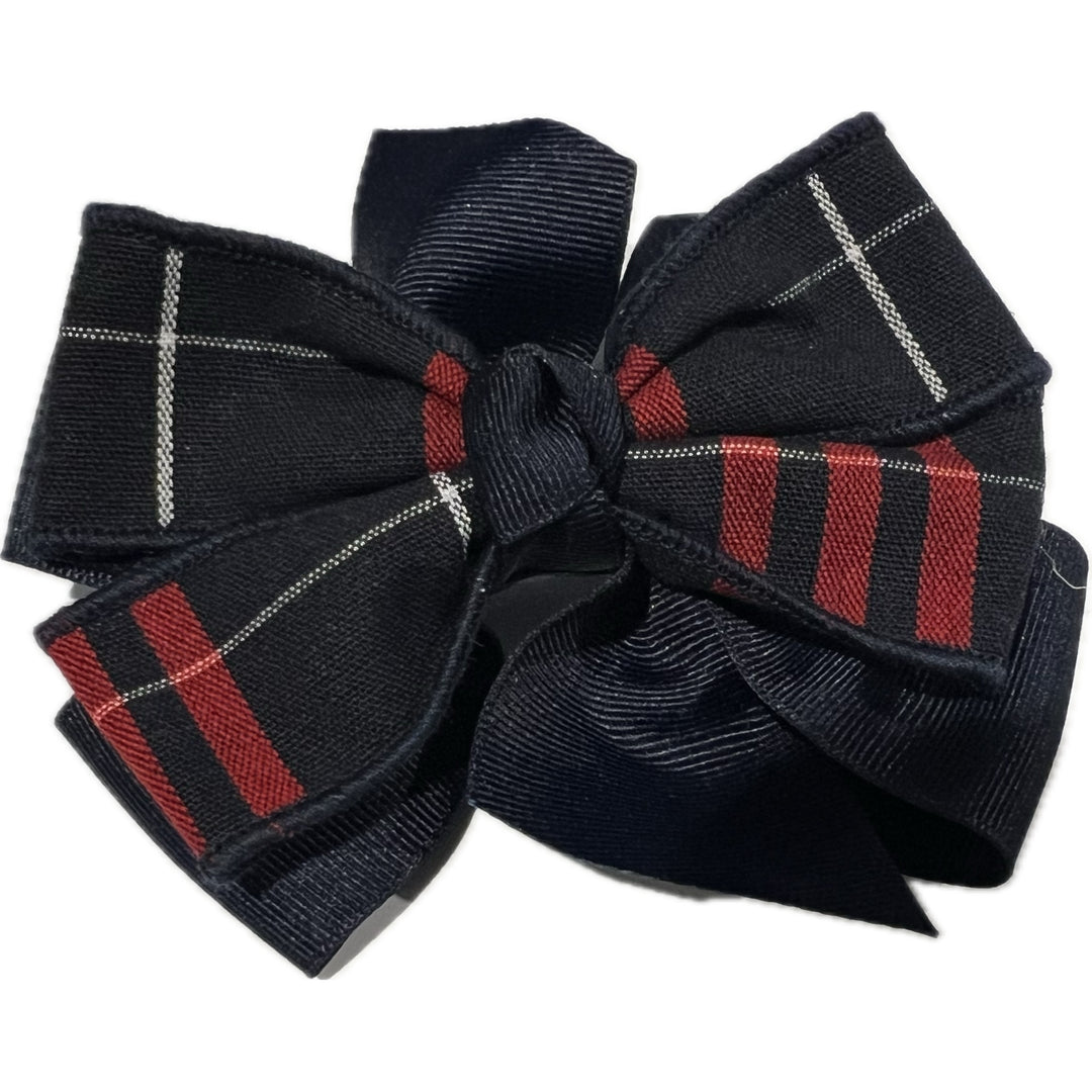 Plaid Bow with Ribbon