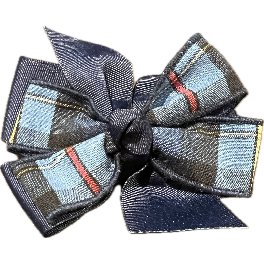 Plaid Bow with Ribbon