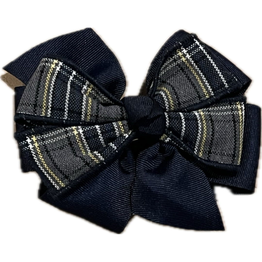Plaid Bow with Ribbon