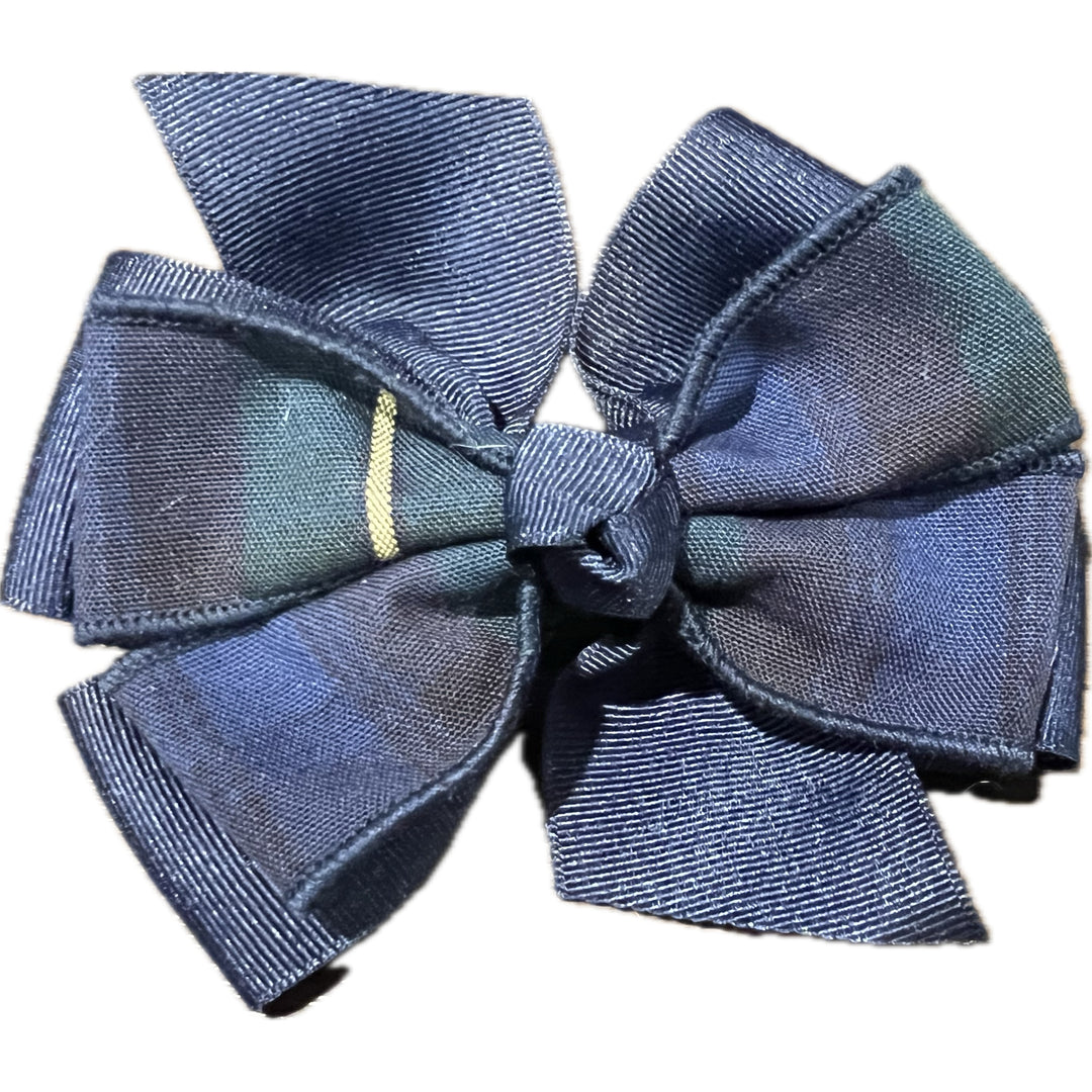 Plaid Bow with Ribbon