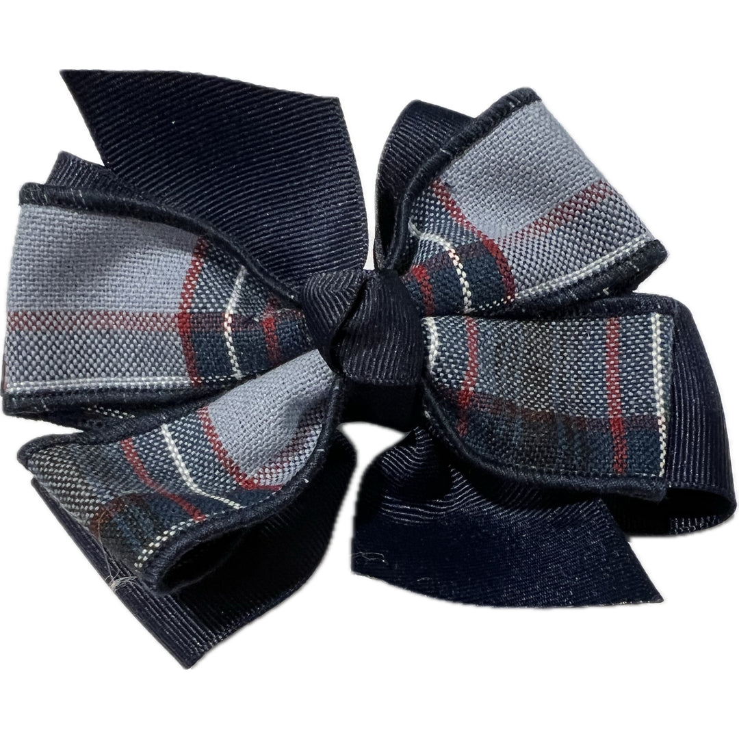 Plaid Bow with Ribbon