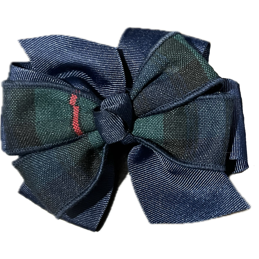Plaid Bow with Ribbon