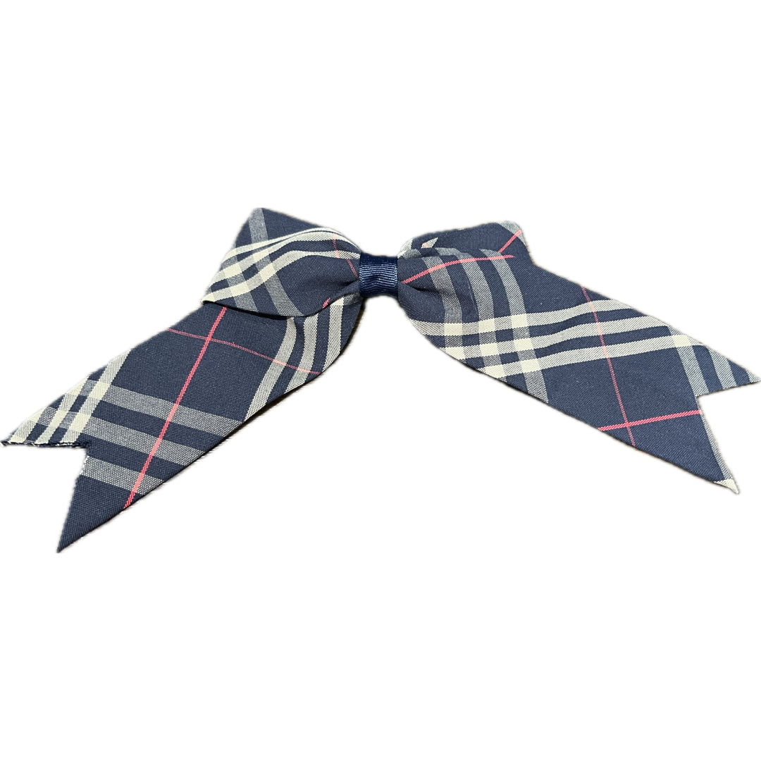 Jumbo Plaid Bow with Tails