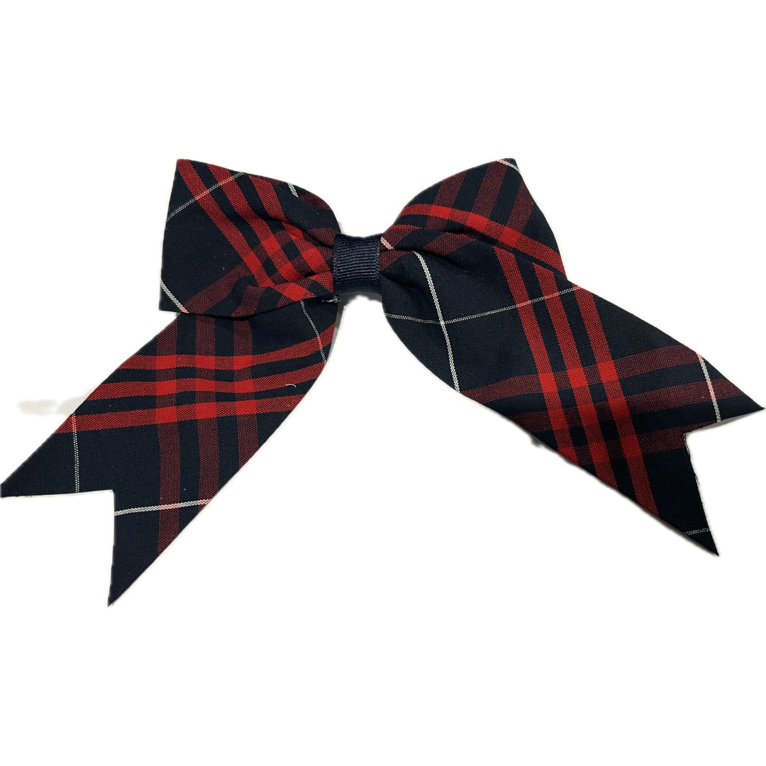 Jumbo Plaid Bow with Tails
