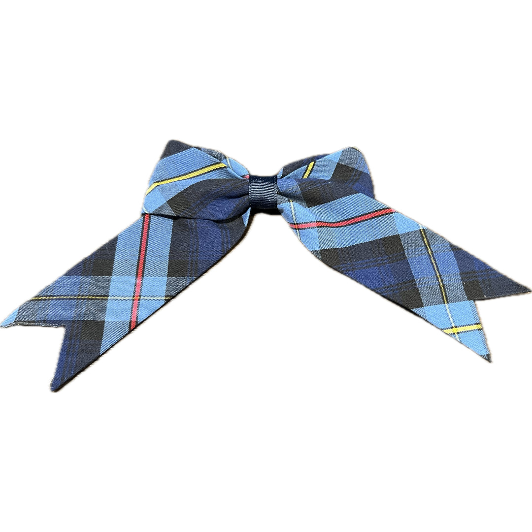 Jumbo Plaid Bow with Tails