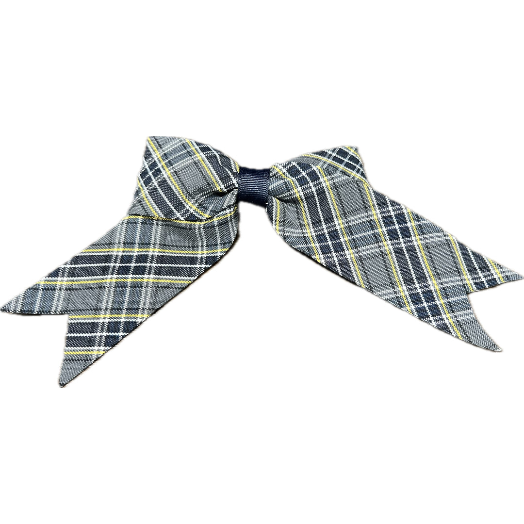 Jumbo Plaid Bow with Tails