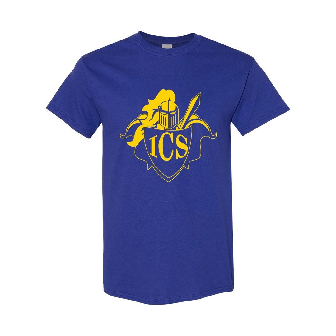 Immaculate Conception School Spirit Short Sleeve T-Shirt w/ Gold shield Logo 