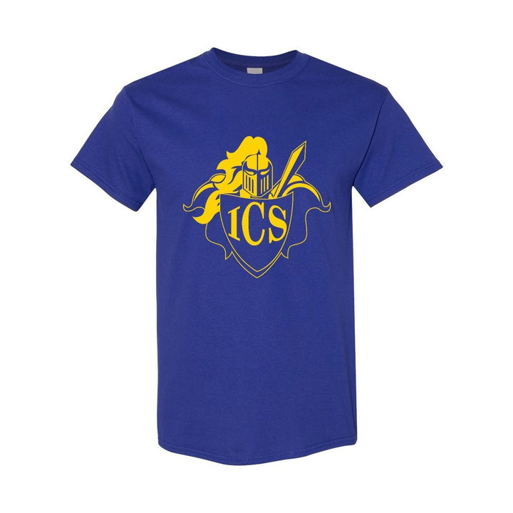 Immaculate Conception School Spirit Short Sleeve T-Shirt w/ Gold shield Logo 