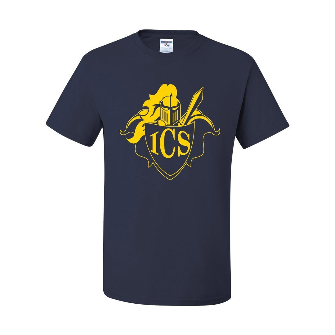 Immaculate Conception School Spirit Short Sleeve T-Shirt w/ Gold shield Logo 