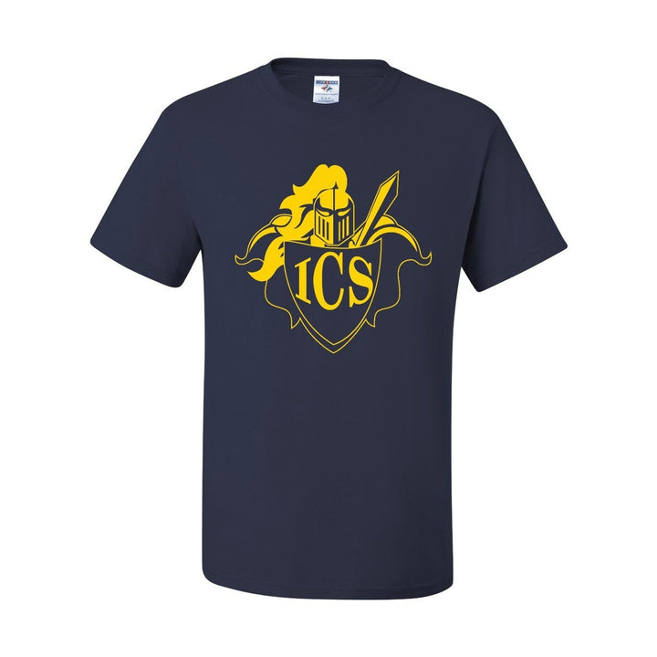 Immaculate Conception School Spirit Short Sleeve T-Shirt w/ Gold shield Logo 