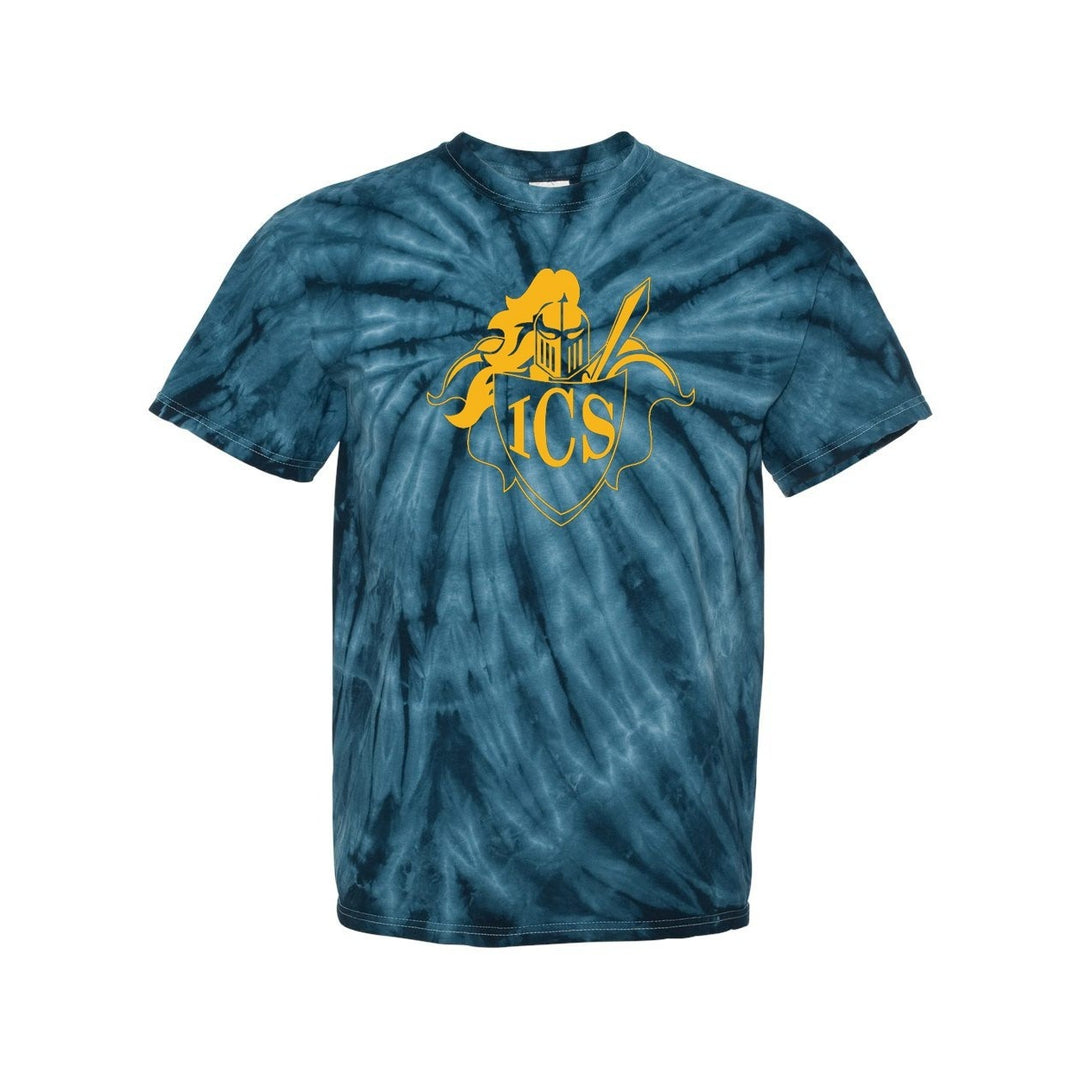 Immaculate Conception School Spirit Tie Dye Short Sleeve T-Shirt w/ Gold Shield Logo 