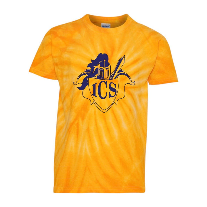 Immaculate Conception School Spirit Tie Dye Short Sleeve T-Shirt w/ Navy Shield Logo 