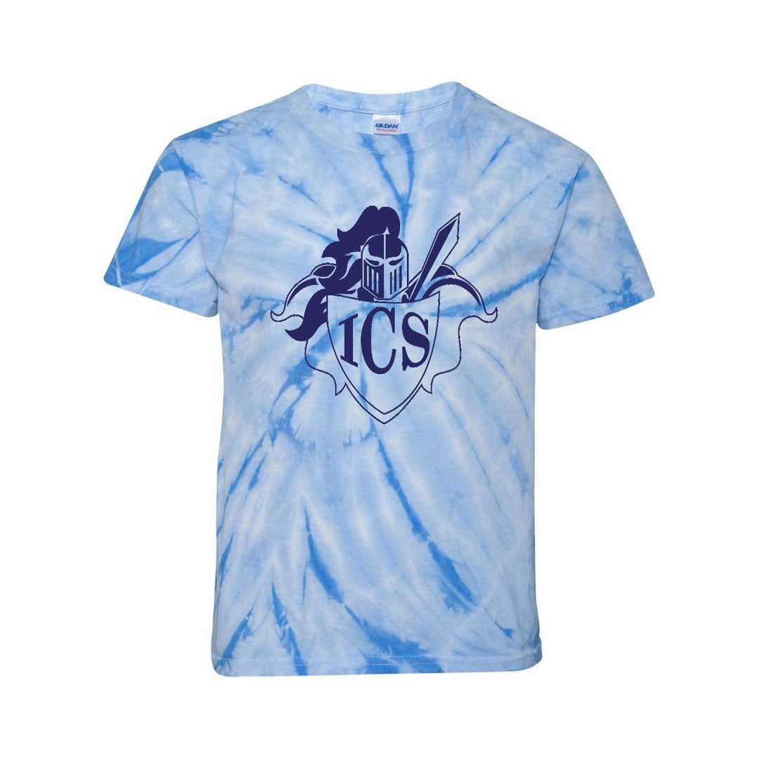 Immaculate Conception School Spirit Tie Dye Short Sleeve T-Shirt w/ Navy Shield Logo 