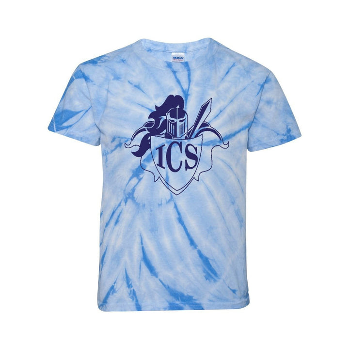 Immaculate Conception School Spirit Tie Dye Short Sleeve T-Shirt w/ Navy Shield Logo 