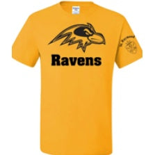 St. Raymond School Spirit Short Sleeve T-Shirt w/ Black Raven Logo 