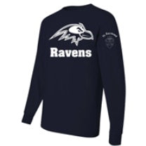 St. Raymond School Spirit Long Sleeve T-shirt w/ White Raven Logo 