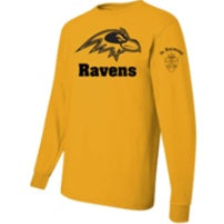 St. Raymond School Spirit Long Sleeve T-shirt w/ Black Raven Logo 