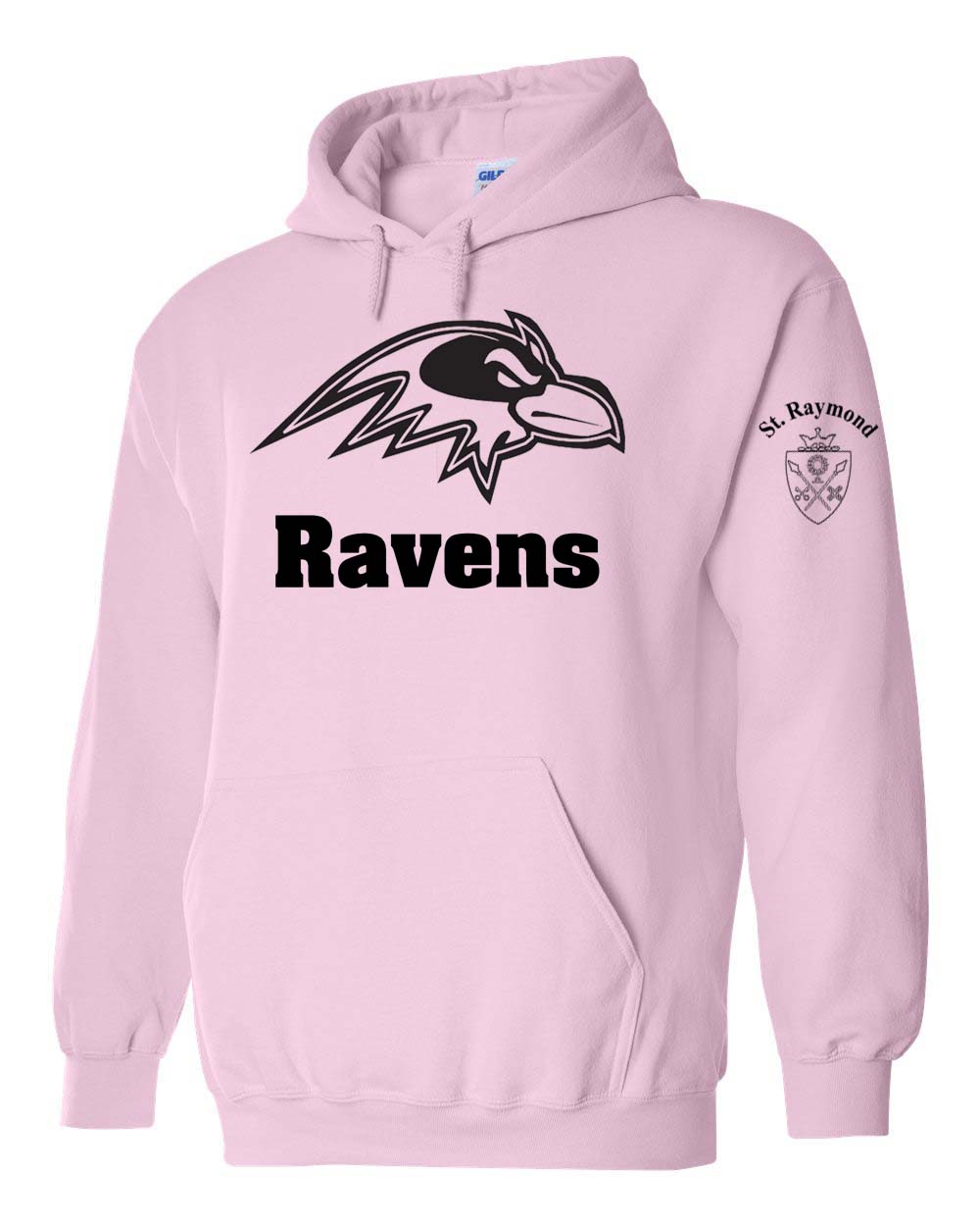 St. Raymond School Spirit Pullover Hoodie w/ Black Raven Logo #12 ...
