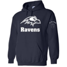 St. Raymond School Spirit Pullover Hoodie w/ White Raven Logo 