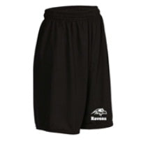 St. Raymond School Mesh Short w/ Small White Raven Logo 