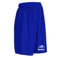 St. Raymond School Mesh Short w/ Small White Raven Logo 