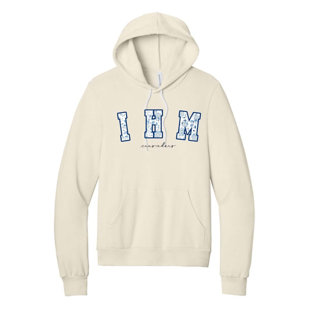 Immaculate Heart of Mary School Spirit Pullover Hoodie w/ Floral IHM Logo 