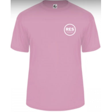 Resurrection School Spirit Performance Short Sleeve T-shirt w/ Small White RES Logo 