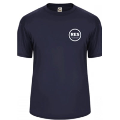 Resurrection School Spirit Performance Short Sleeve T-shirt w/ Small White RES Logo 