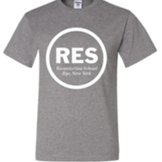 Resurrection School Spirit Short Sleeve T-Shirt w/ White RES Logo 