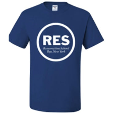 Resurrection School Spirit Short Sleeve T-Shirt w/ White RES Logo 