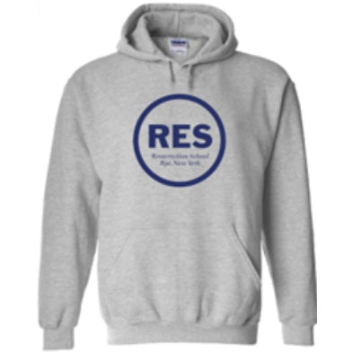 Resurrection School Spirit Pullover Hoodie w/ Navy RES Logo 