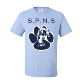 St. Philip Neri School Spirit Short Sleeve T-Shirt w/ Paw Print Logo 