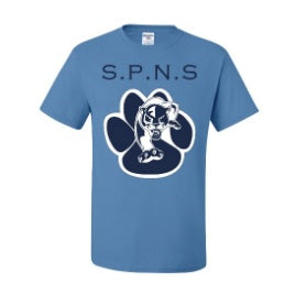 St. Philip Neri School Spirit Short Sleeve T-Shirt w/ Paw Print Logo 