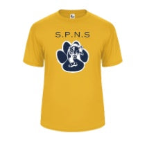 St. Philip Neri School Spirit Performance Short Sleeve T-shirt w/ Paw Print Logo 