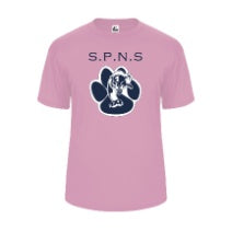 St. Philip Neri School Spirit Performance Short Sleeve T-shirt w/ Paw Print Logo 