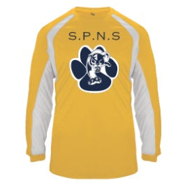 St. Philip Neri School Spirit Hook Long Sleeve T-shirt w/ Paw Print Logo 