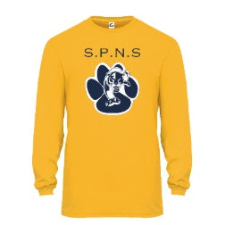 St. Philip Neri School Spirit Performance Long Sleeve T-shirt w/ Paw Print Logo 