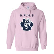 St. Philip Neri School Spirit Pullover Hoodie w/ Paw Print Logo 