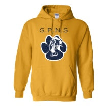St. Philip Neri School Spirit Pullover Hoodie w/ Paw Print Logo 