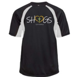 Sacred Heart Grade School Spirit Hook Short Sleeve T-shirt w/ White Heart Logo 