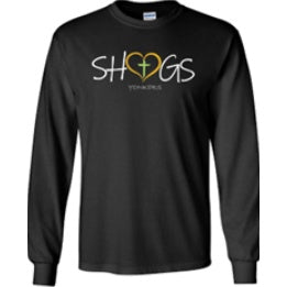 Sacred Heart Grade School Spirit Long Sleeve T-shirt w/ White Heart Logo 