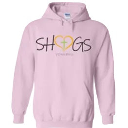 Sacred Heart Grade School Spirit Pullover Hoodie w/ Black Heart Logo 