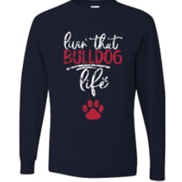 St. Anthony School Spirit Long Sleeve T-shirt w/ Bulldog Life Logo 