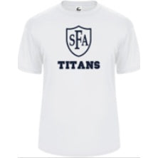 St. Francis of Assisi School Spirit Performance Short Sleeve T-shirt w/ Full Front Titans Logo 