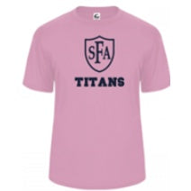 St. Francis of Assisi School Spirit Performance Short Sleeve T-shirt w/ Full Front Titans Logo 