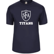 St. Francis of Assisi School Spirit Performance Short Sleeve T-shirt w/ Full Front Titans Logo 