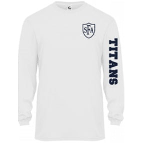 St. Francis of Assisi School Spirit Performance Long Sleeve T-shirt w/ Small Crest Logo 